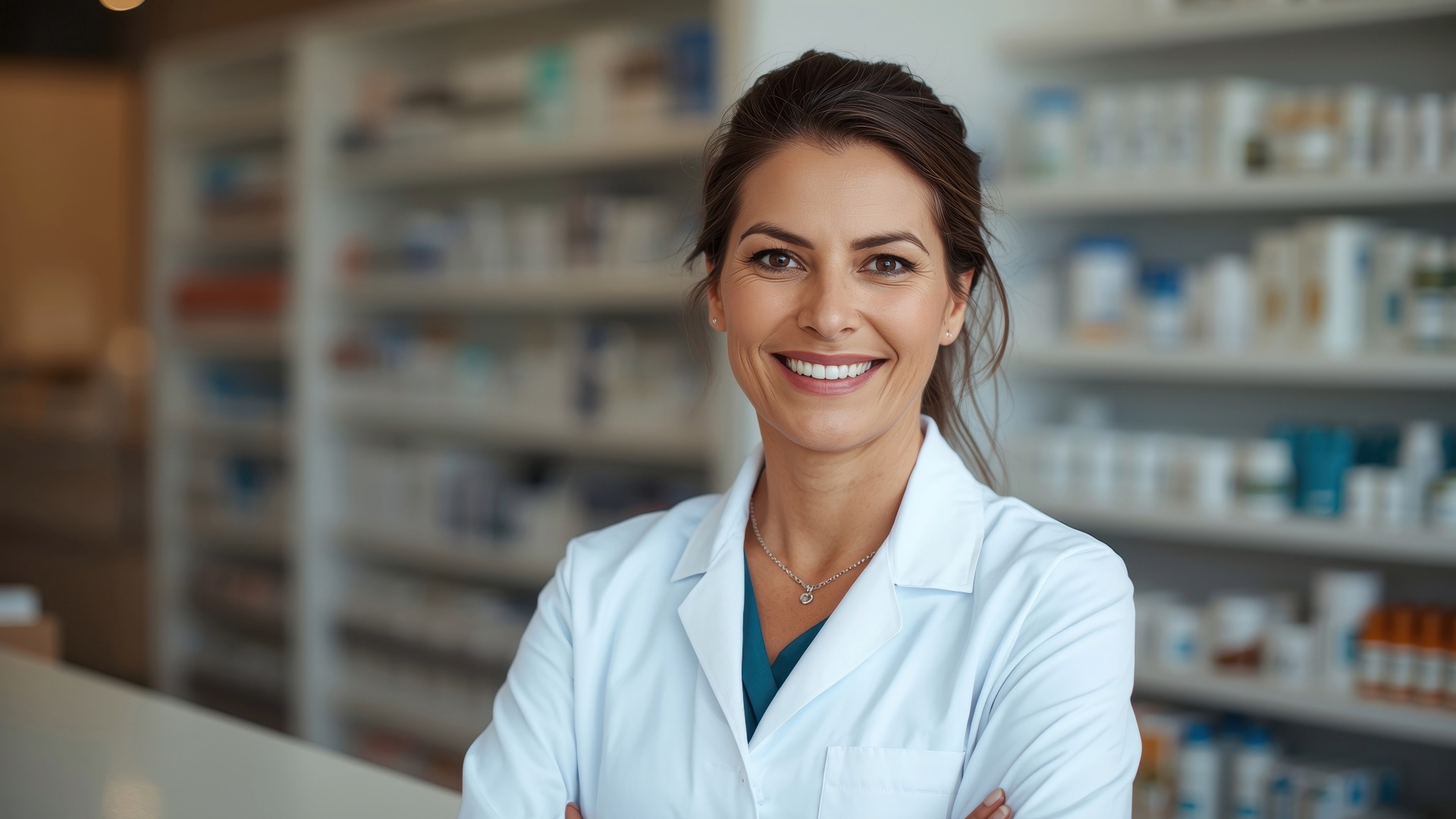 Pharmacist standing in a pharmacy